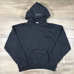 NEW Fear of God ESSENTIALS Black Pullover Hoodie Size L NWT